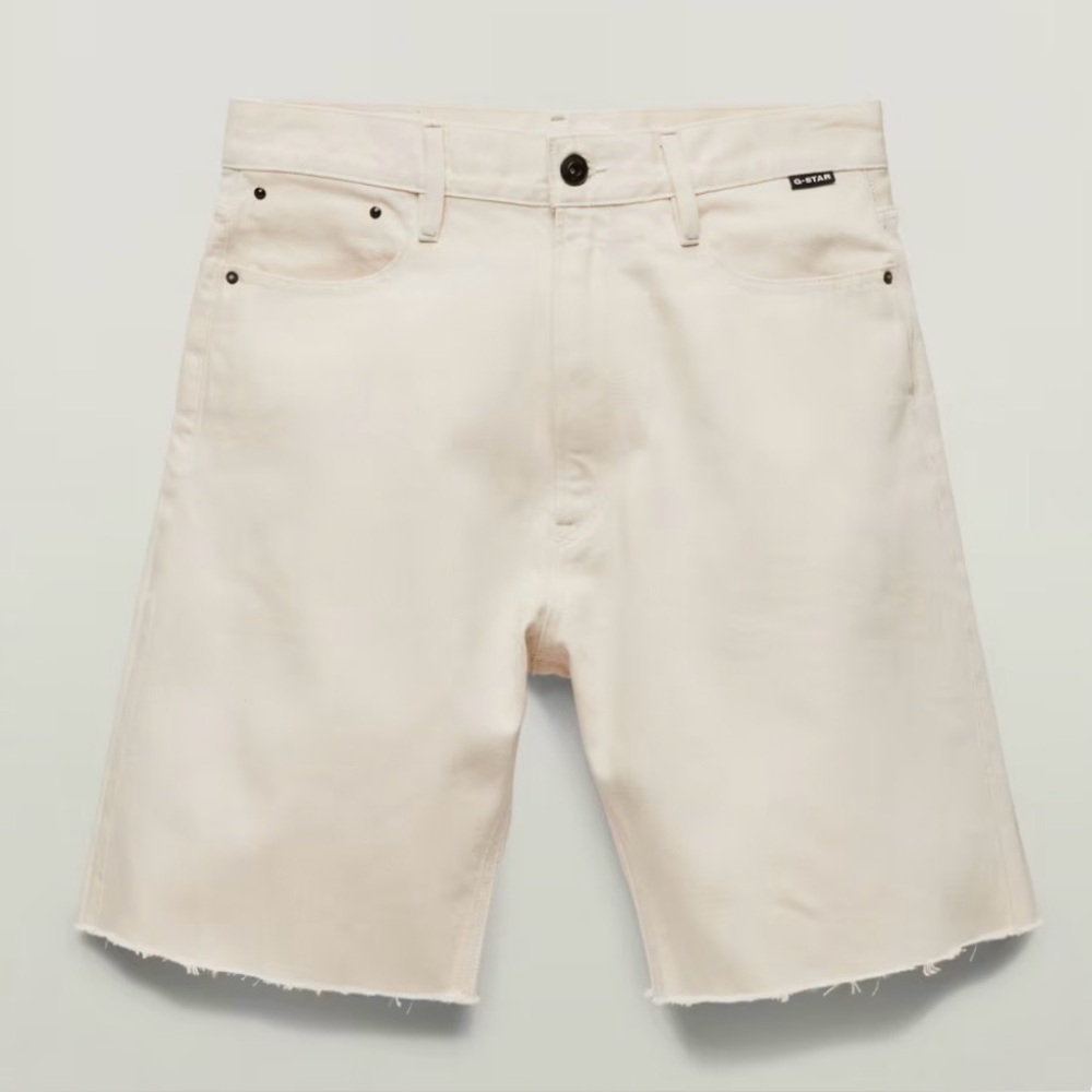 NWT G-Star Raw Women’s Type 89 Bermuda Raw Hem Shorts Ecru Off White - Size 27 - Picture 3 of 14
